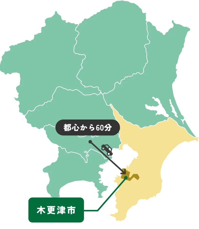 エトワ木更津への地図イラスト