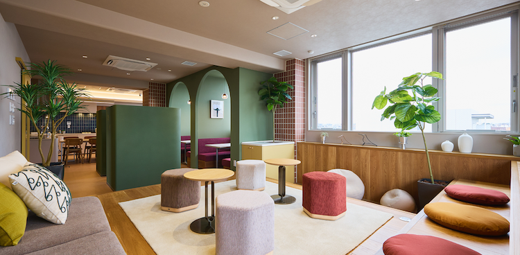 nears横浜白楽共用部。リラックスして人が集う空間。