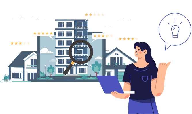 女性が提案している画像