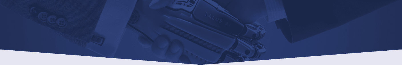 人間とロボットが握手をする画像