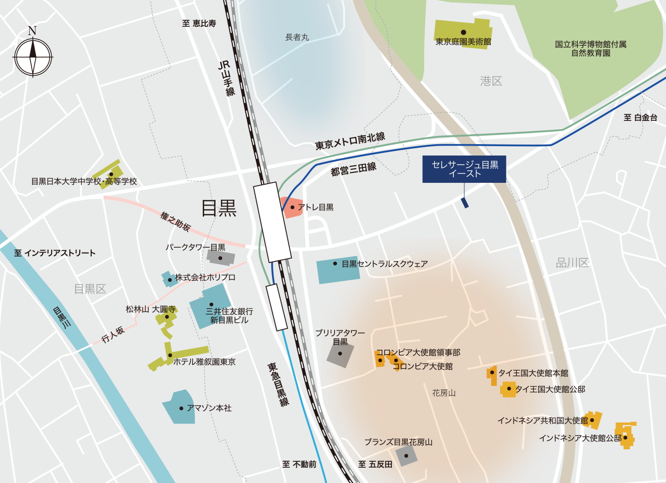 「目黒」駅周辺MAP