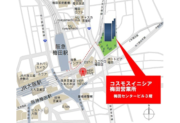 梅田営業所 地図