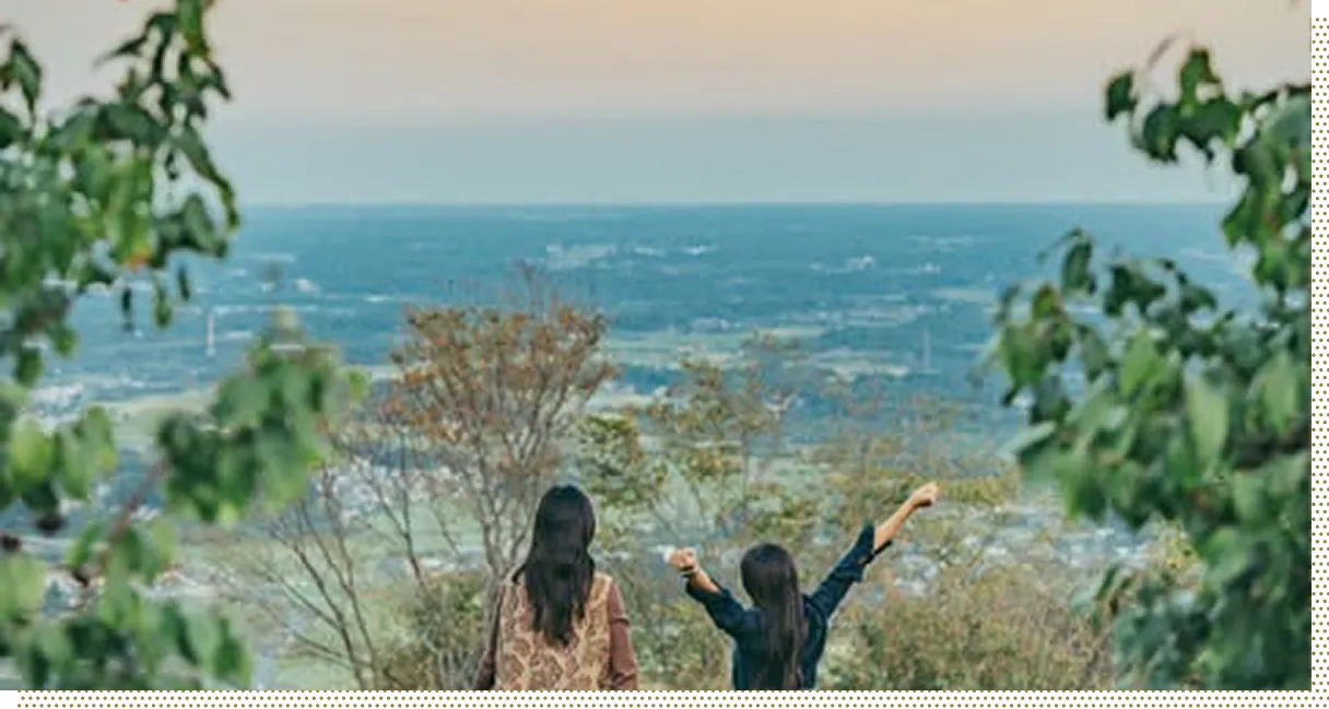 チェックインー高台の景色に癒される