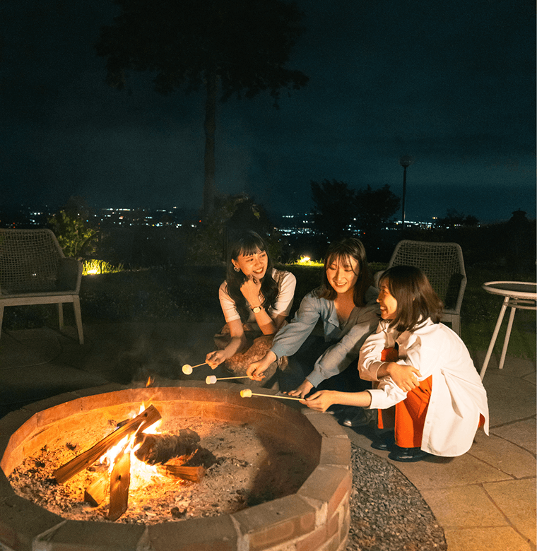 スモア（焼きマシュマロ）体験