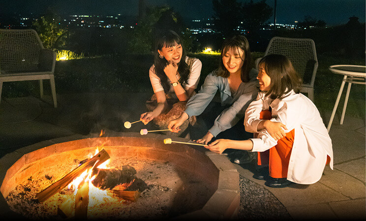 スモア（焼きマシュマロ）体験