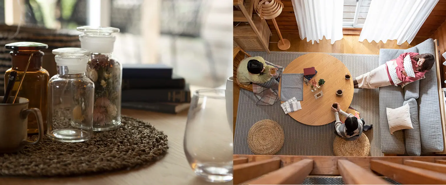 自然の中のログハウス　グランピングイメージ