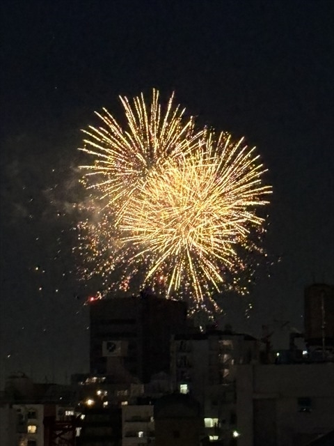 【周辺】バルコニーから見える隅田川花火(2025年7月)