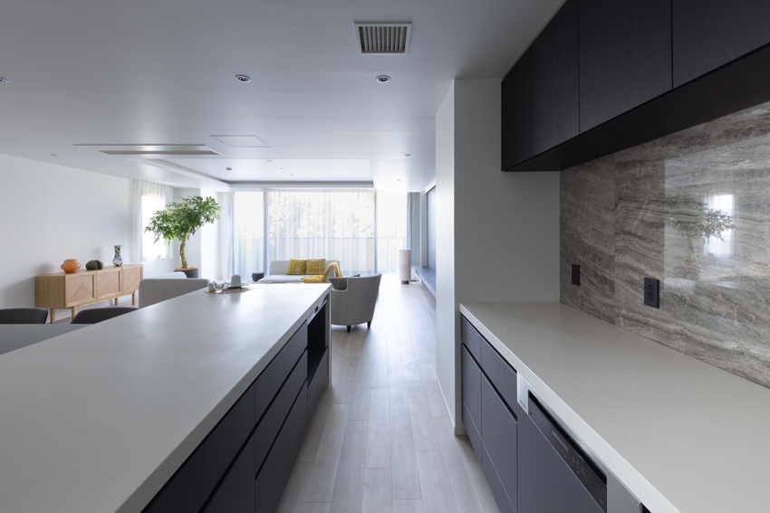 【キッチン】Ⅱ型キッチン。4口コンロ、食洗器、浄水器付き。(2026年2月)