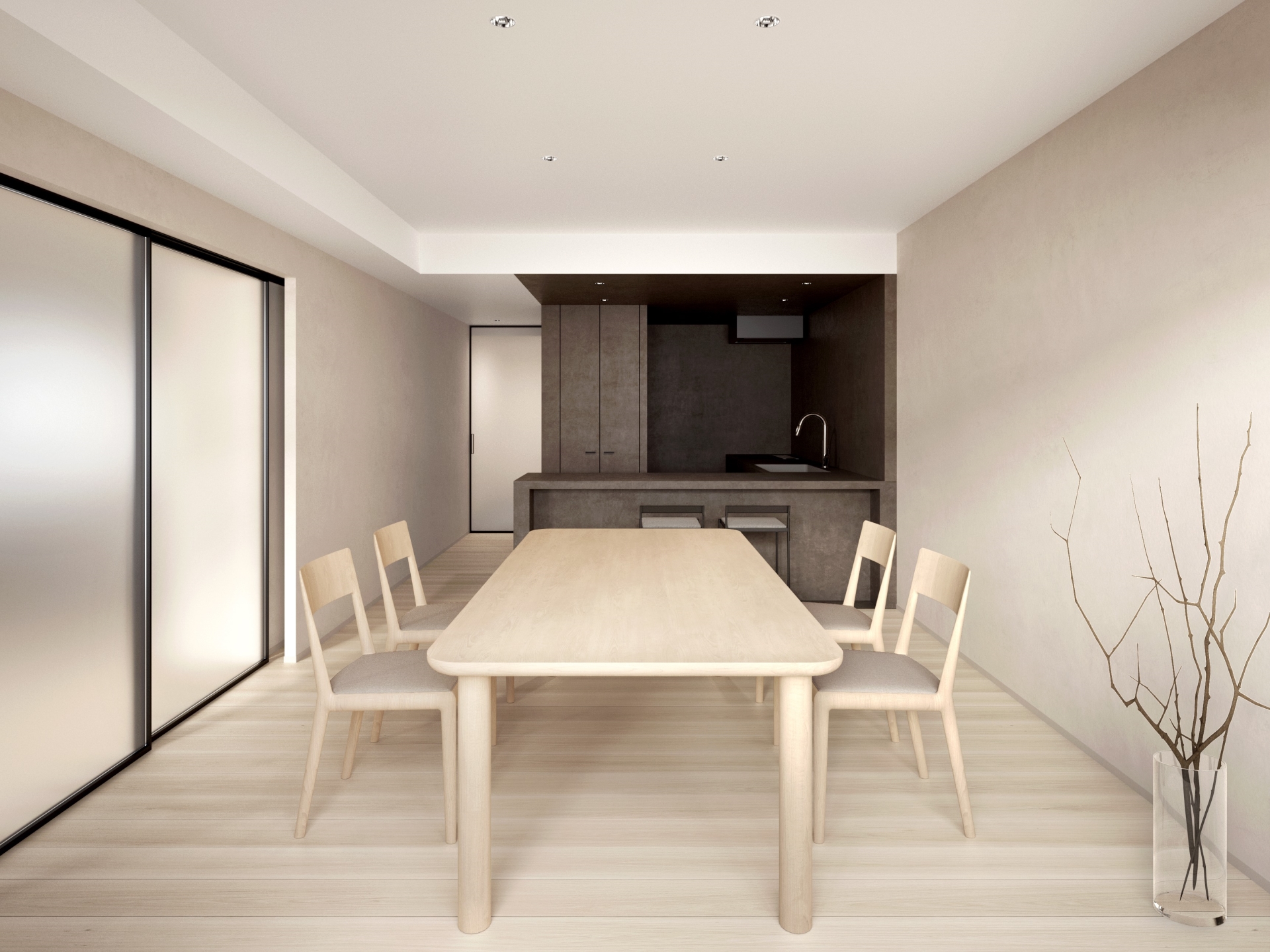 【リビング】広々としたリビング（完成予想CG）(2025年12月)