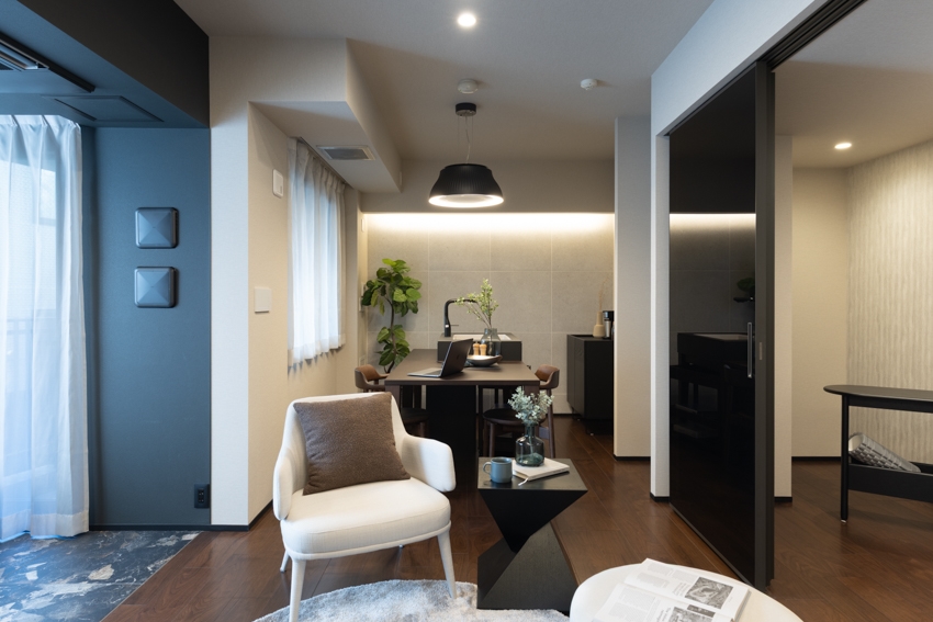 【キッチン】落ち着ける、シックなトーンで仕上げています。(2025年12月)