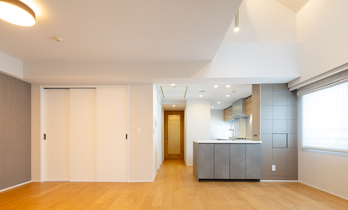 ダイニングとキッチンとリビング