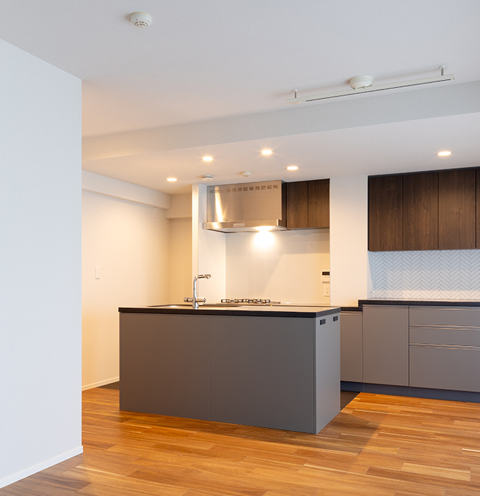 ダイニングとキッチンとリビング