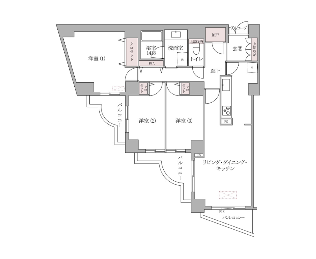 オーダーリノベーション前の間取り