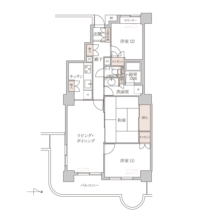 オーダーリノベーション前の間取り