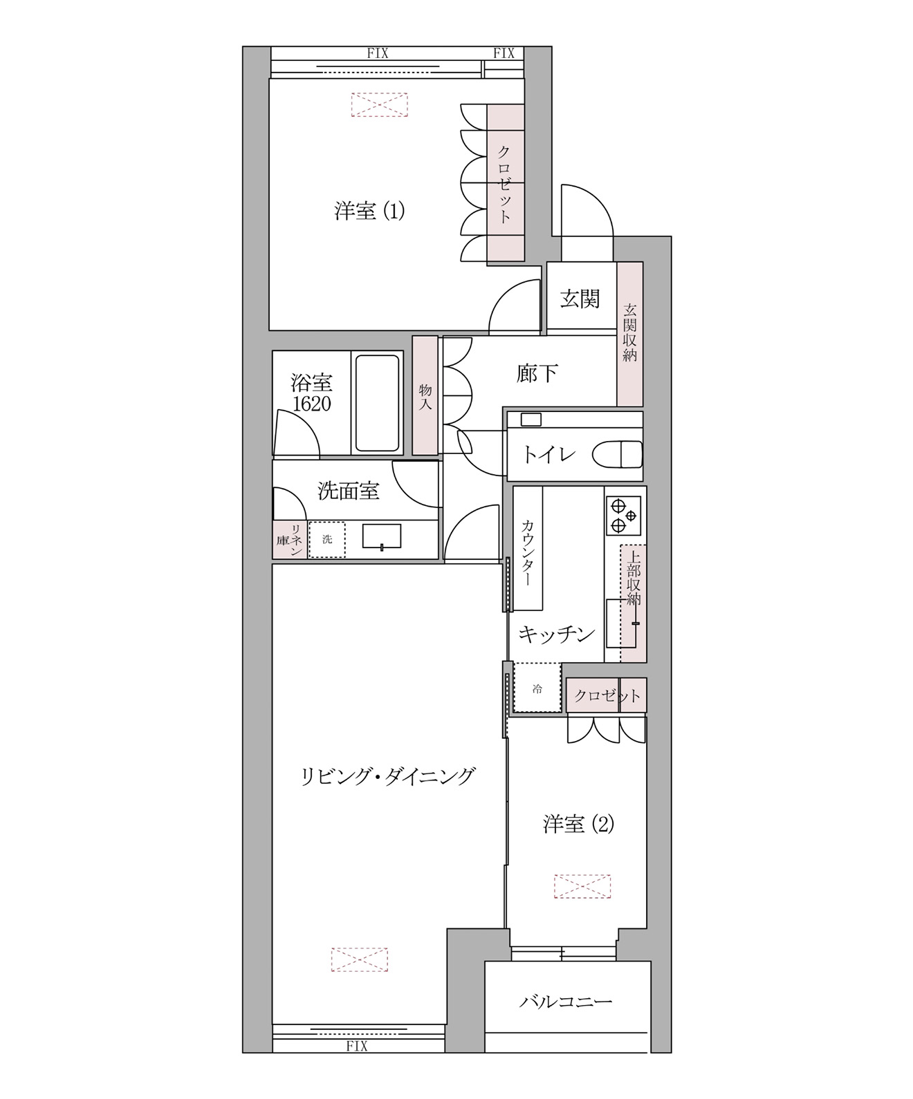 リノベーション前の間取り図