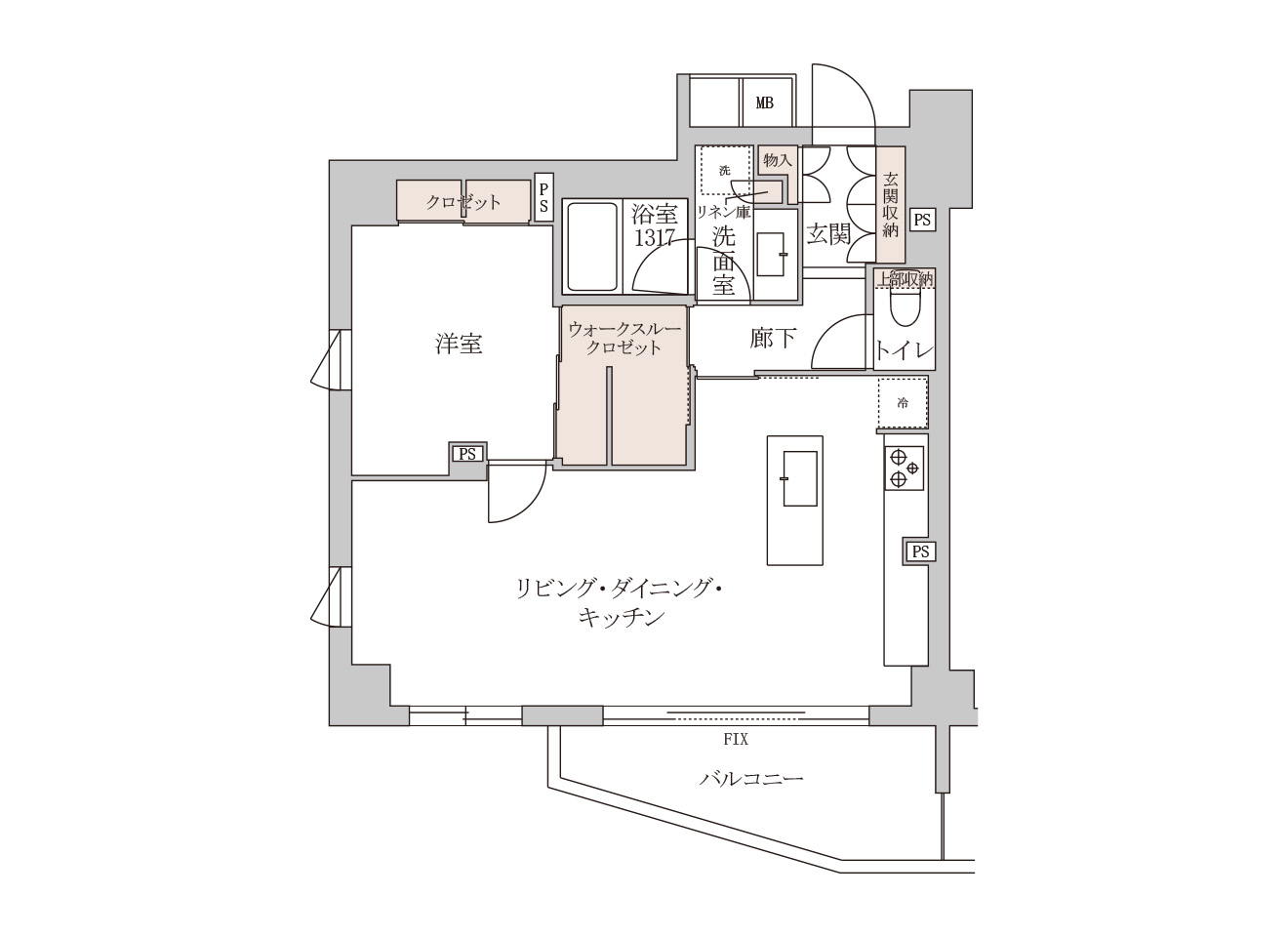 リノベーション後の間取り図