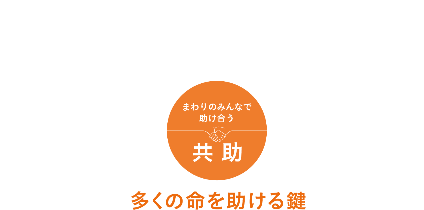 図表:まわりのみんなで助け合う共助