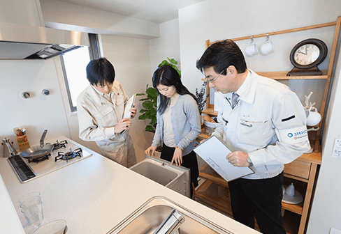 お引渡し開始後2ヶ月間は施工会社が駐在、アフターサービスに対応