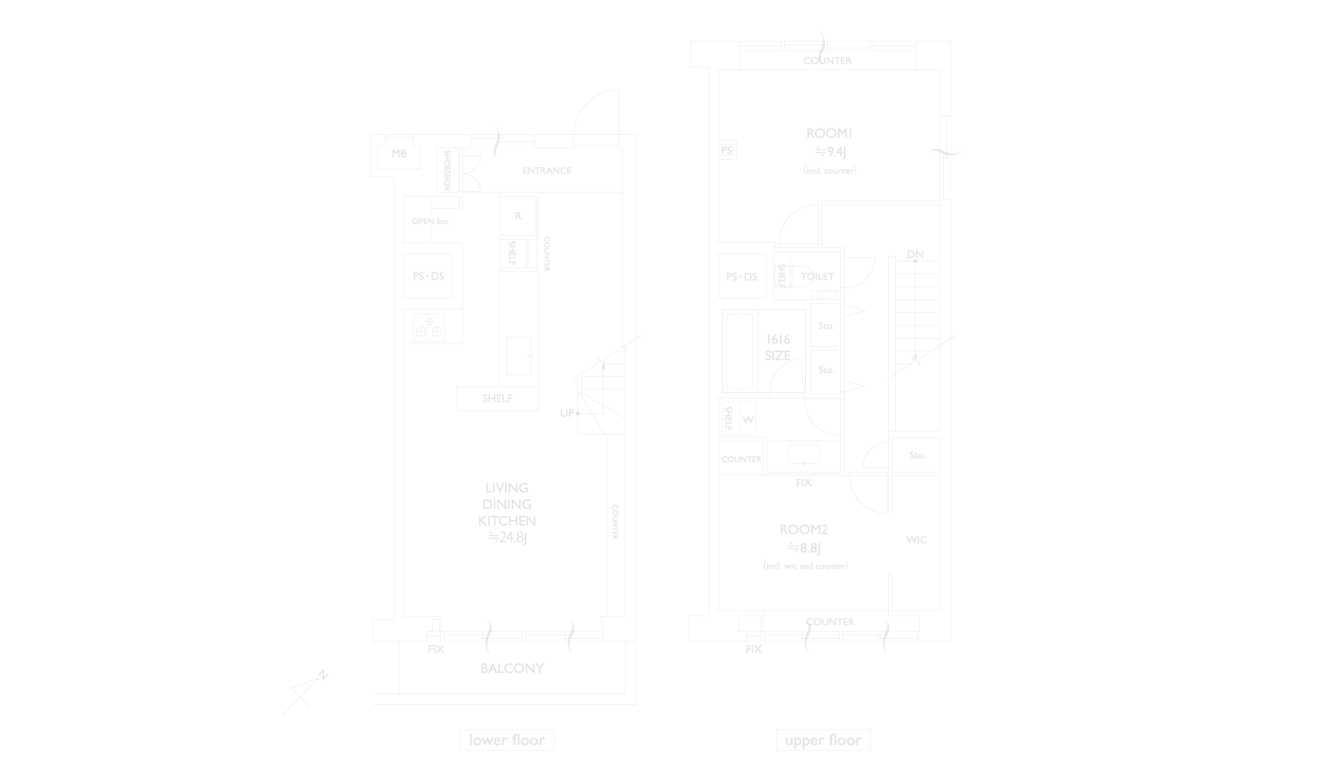 目黒台マンションC棟の間取り図