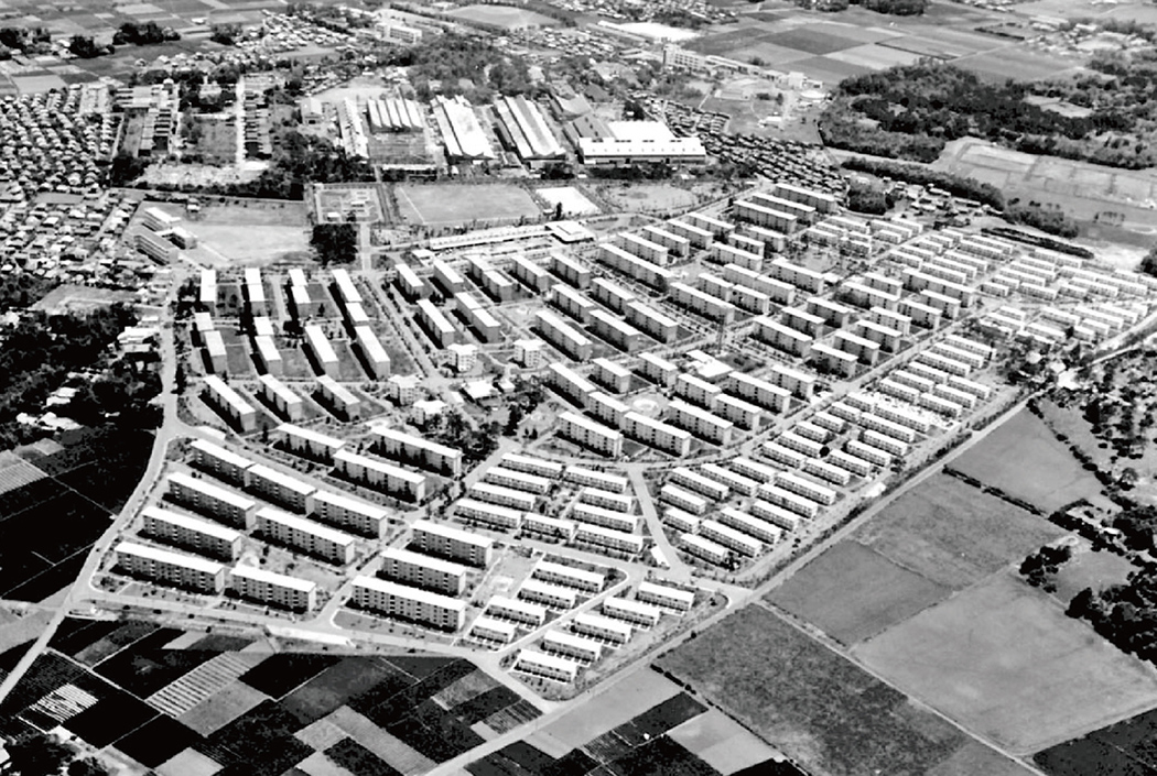 昭和30年代後半撮影の航空写真