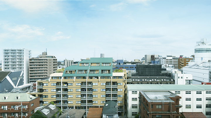 9階Hタイプバルコニー（東方向）からの眺望写真