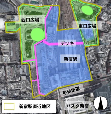 出典：「新宿駅西口駅前広場における工事について 新宿駅直近地区土地区画整理事業」東京都2022年3月24日公表資料より抜粋