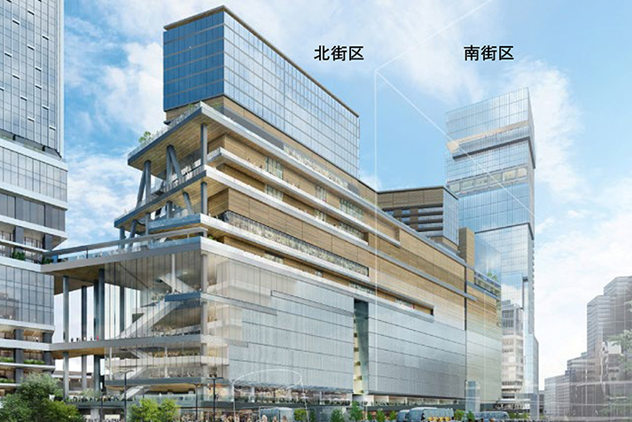 イメージパース（西口駅前広場より計画建物を望む）