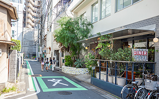 現地周辺の街並み（約140m・徒歩2分）