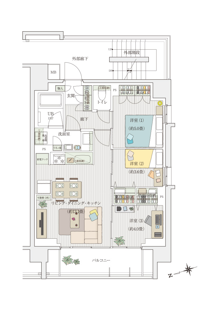 家具入り間取り