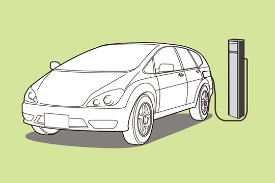 電気自動車用充電スタンド（イメージイラスト）