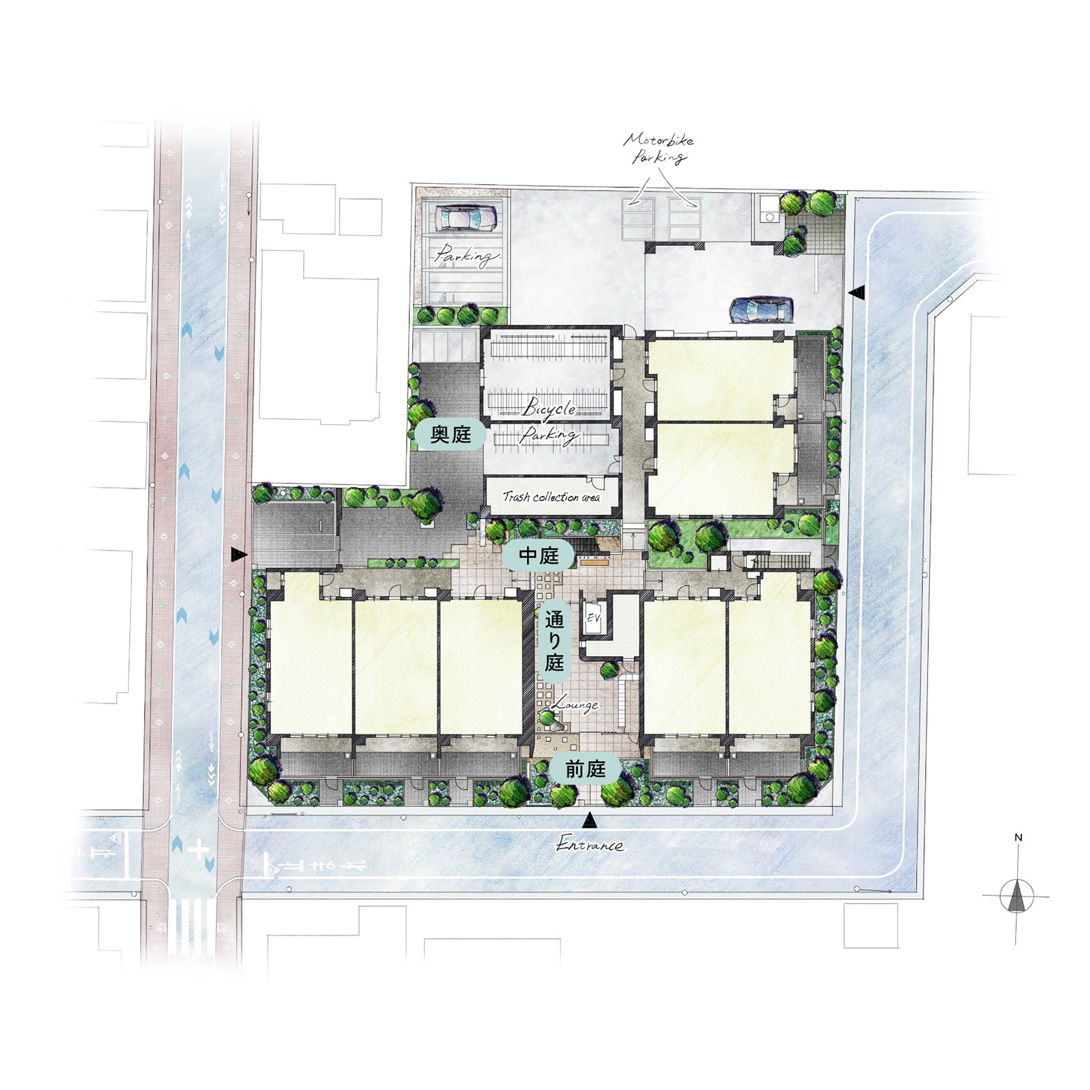 敷地配置イラスト