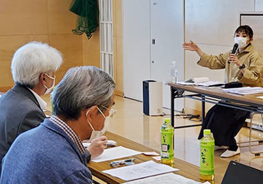 地区防災計画作成会議の様子／イニシア日暮里アベニュー（販売済）※2021年4月撮影