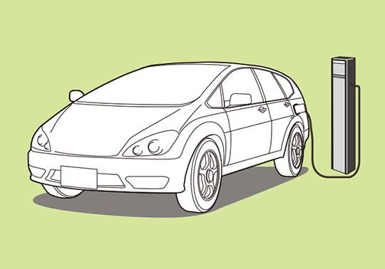 電気自動車用充電スタンド（イメージイラスト）