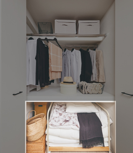 イニシアラウンジ三田／3LDKコンセプトルームFUTON収納写真（2022年1月撮影）