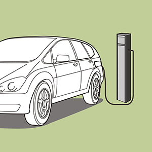 電気自動車充電スタンド（イメージイラスト）