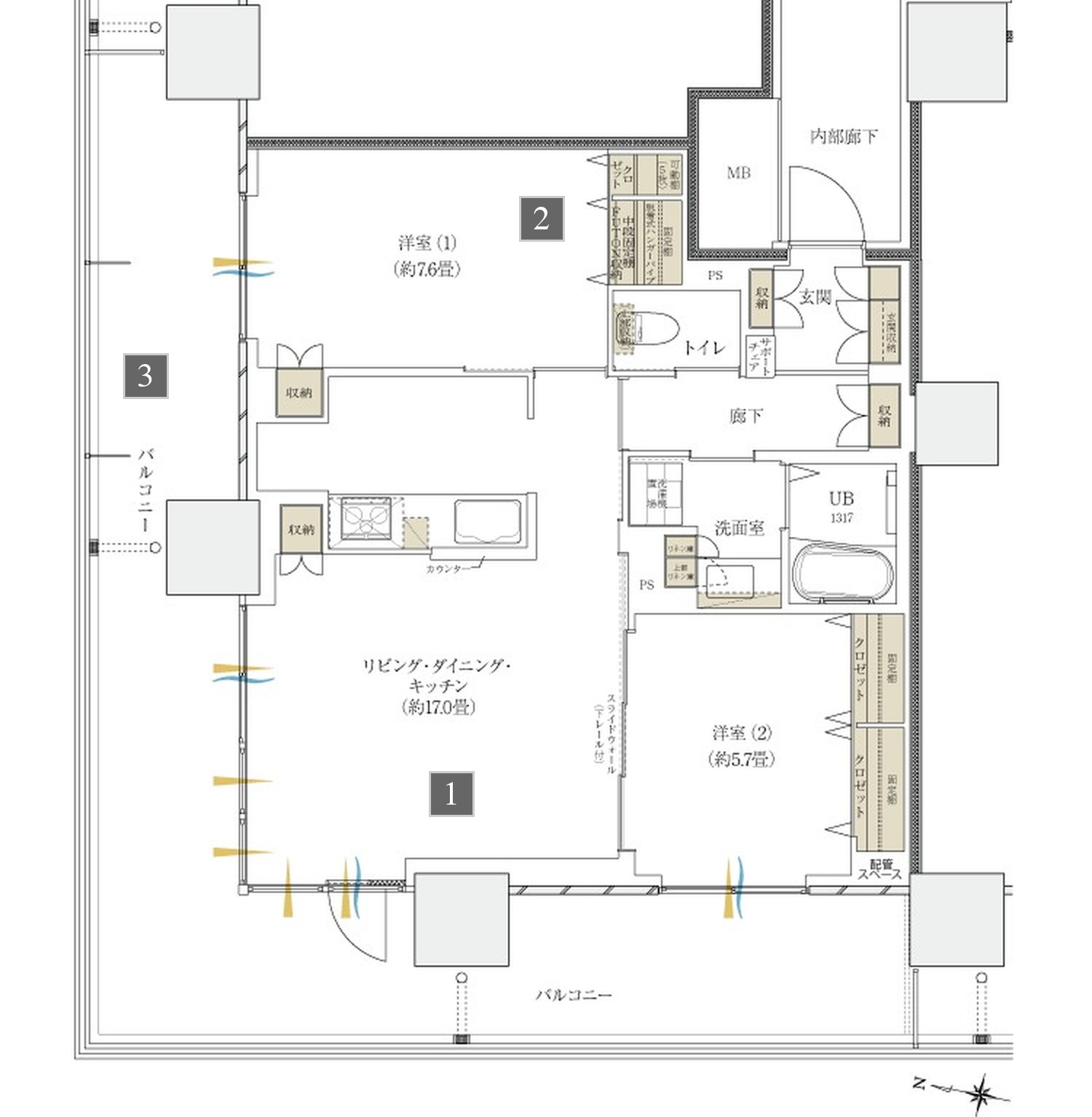 B type 間取り図