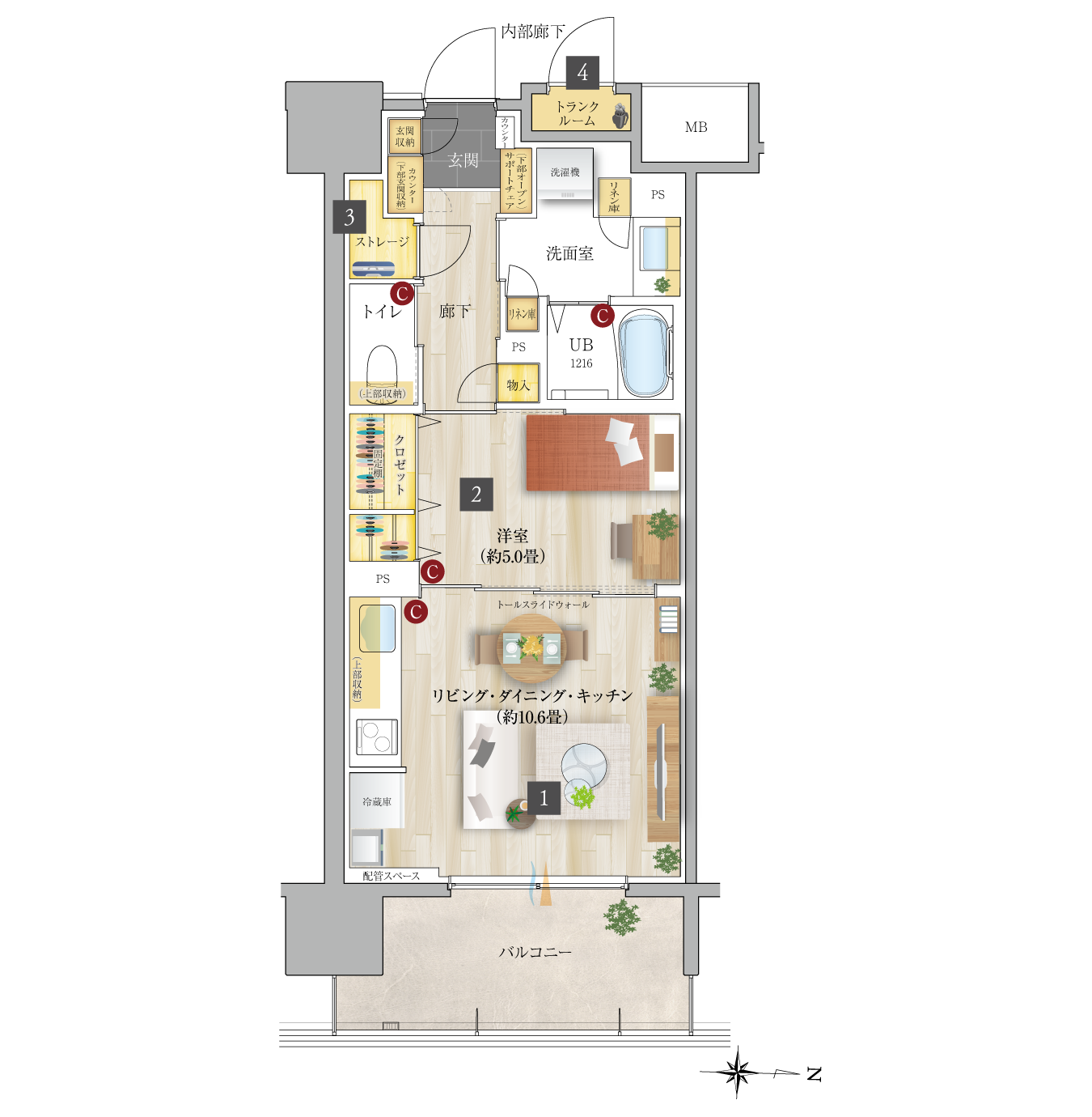 家具入り間取り