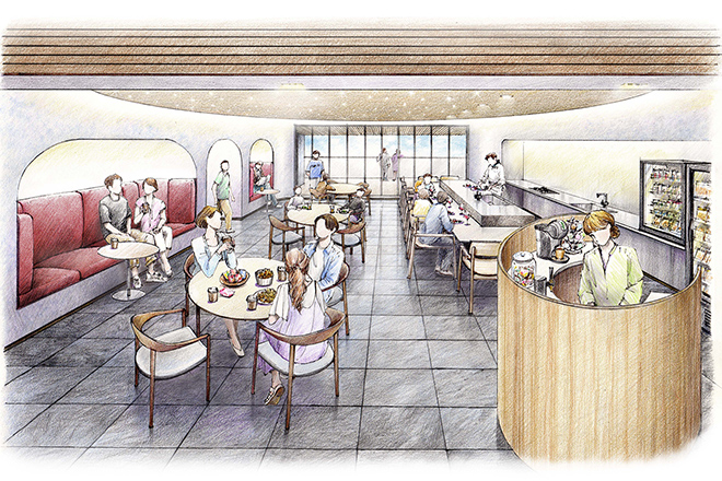 ラウンジ「集（つどい）」イメージイラスト