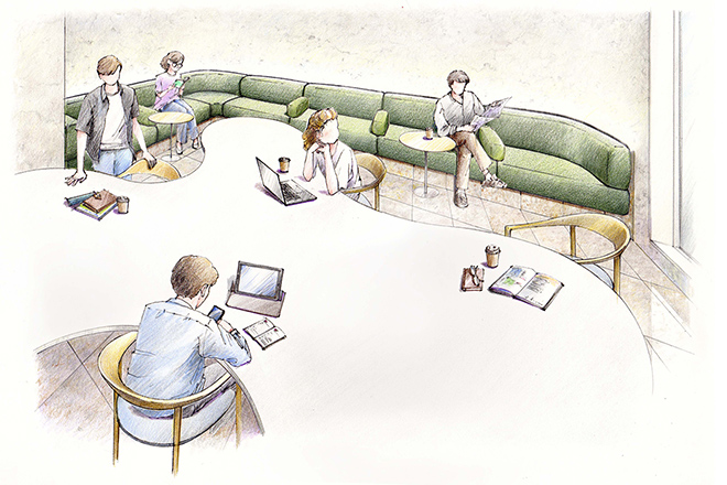 ラウンジ「間（ま）」イメージイラスト