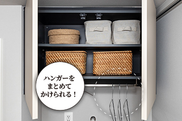 洗濯機置場 上部収納