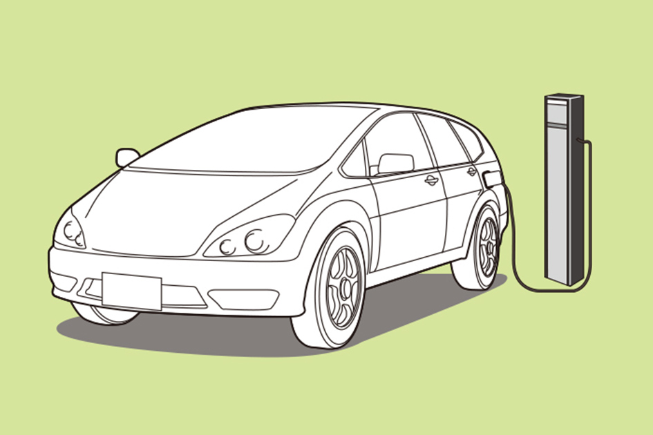 電気自動車用充電スタンド（イメージイラスト）