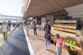 千住大橋駅前用地開発事業完成予想図（提供：大和ハウス工業株式会社）