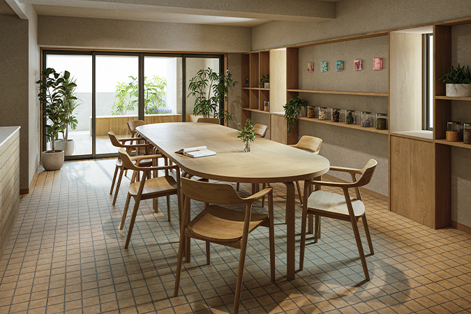 Bright wing アトリエラウンジ完成予想CG