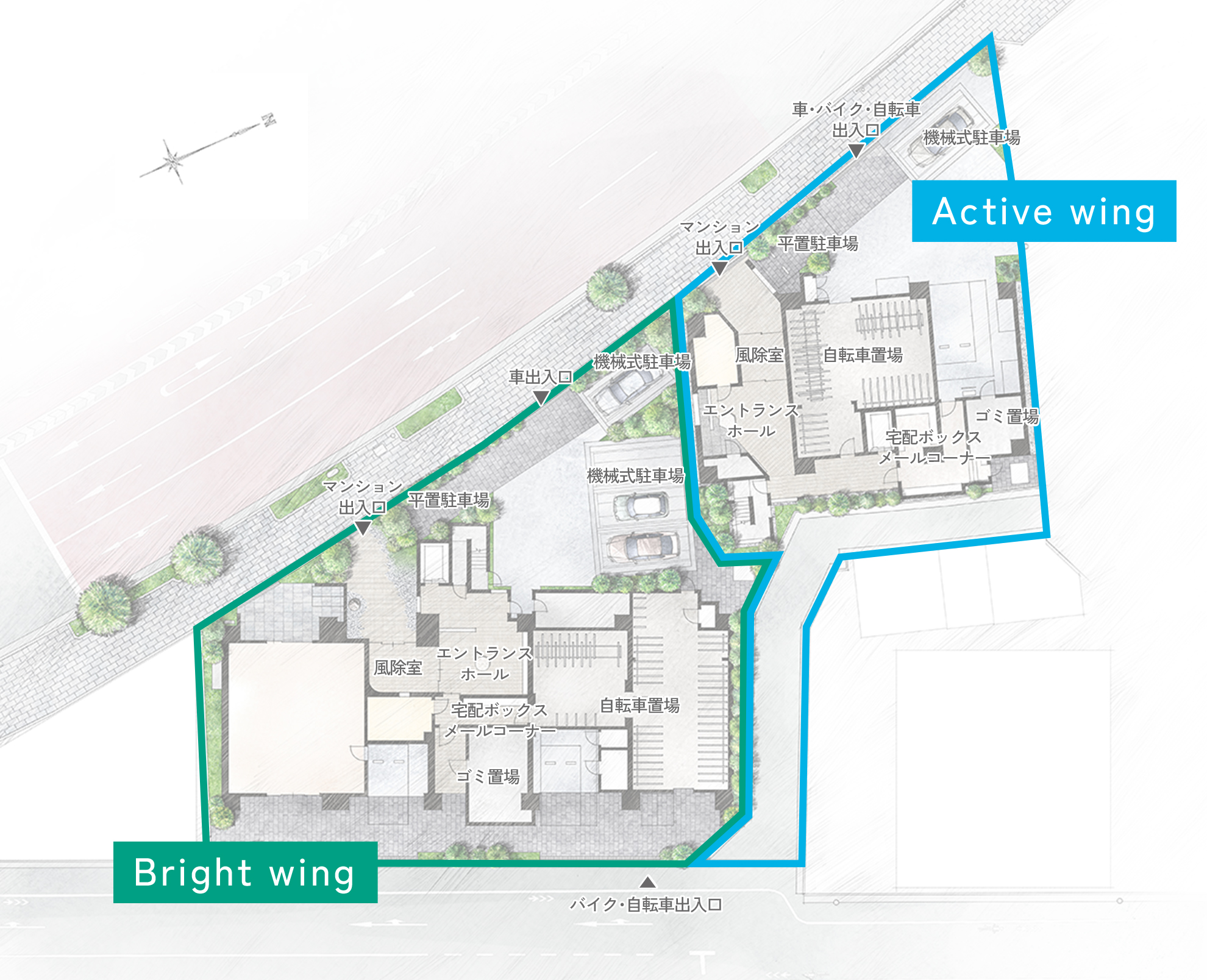 敷地配置イラスト