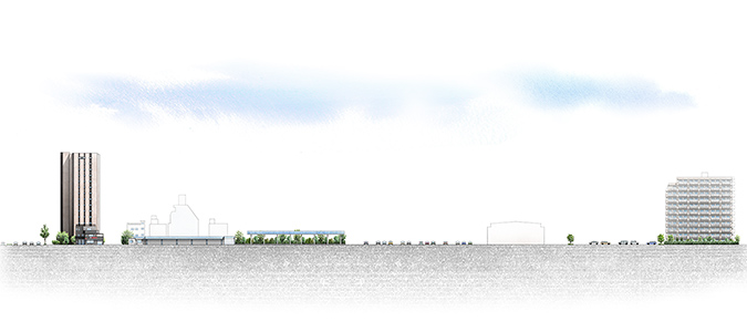 Bright wing立地概念イラスト※立地概念イラストは、実際の縮尺・形状・位置関係とは異なります。