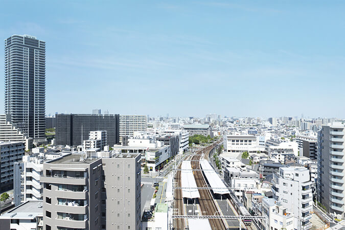 Active wingは14階A-Dtypeからの眺望（2025年6月撮影）※眺望は将来にわたり確保されるものではありません。