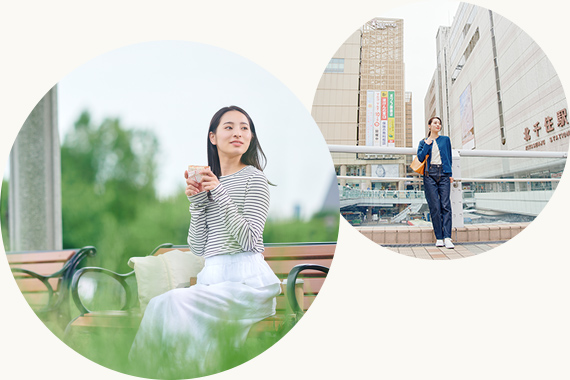 「北千住」駅（仲町口）（A約1,130m・徒歩15分 B約1,170m・徒歩15分）都立汐入公園（A約1,610m・徒歩21分/自転車9分 B約1,570m・徒歩20分/自転車8分）