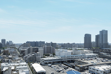 Bright wing12階B-Ctypeバルコニー（南東向き）からの眺望（2025年6月撮影）※将来に渡っての眺望を保証するものではありません。