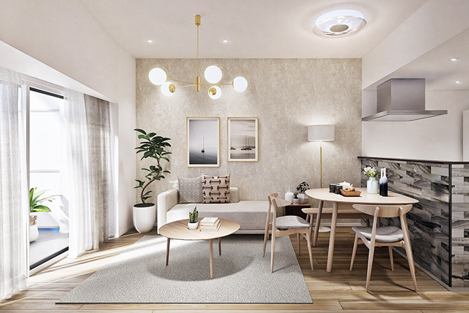 Active wing A-Atype リビングダイニングキッチン完成予想CG