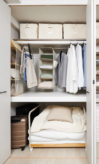 イニシアラウンジ三田／3LDKコンセプトルーム FUTON収納（2024年5月撮影）